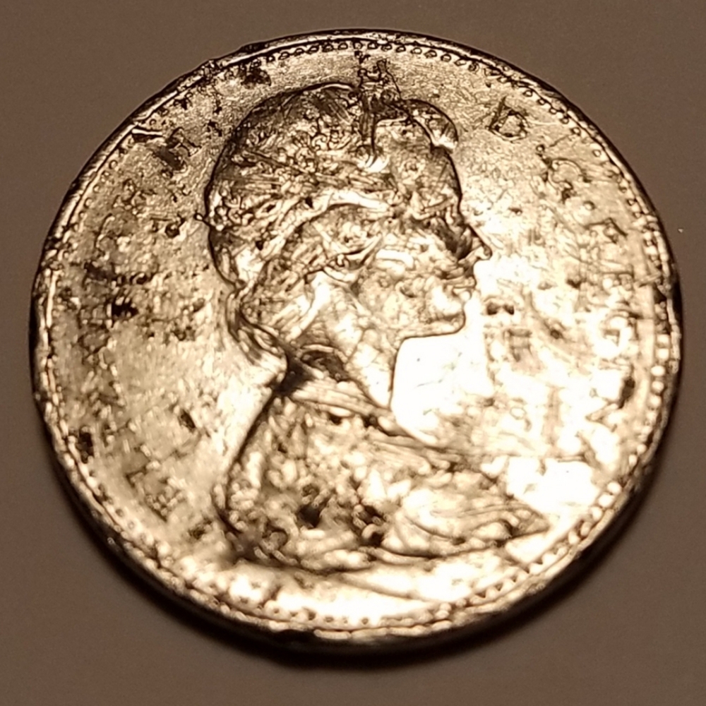 1977 5 Cent Canadian Error Coin